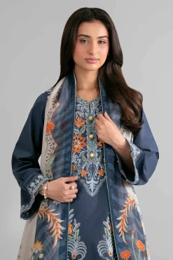3 Piece - Digital Printed Embroidered Suit - 42601710