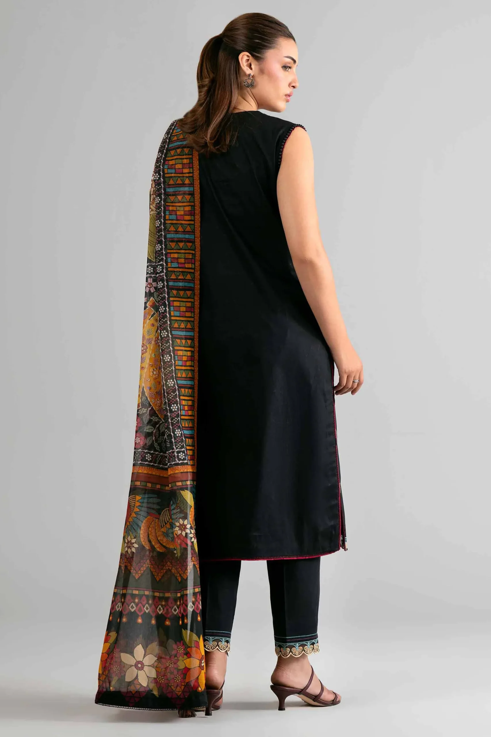 3 Piece - Digital Printed Embroidered Suit - 42601712