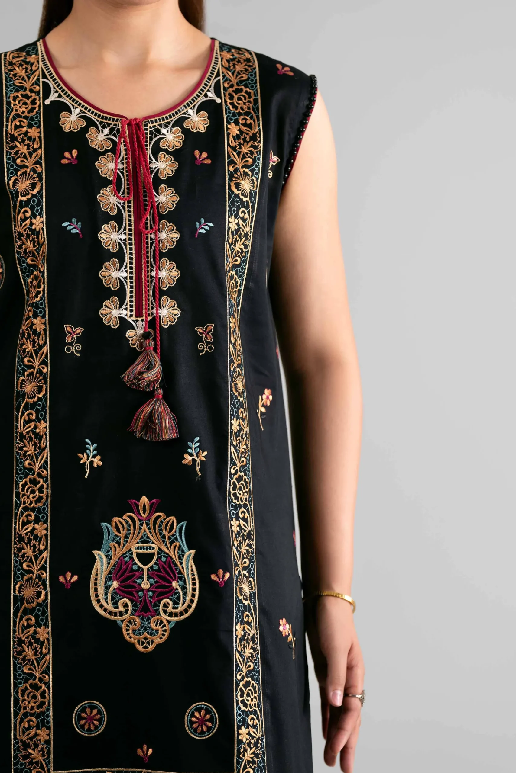 3 Piece - Digital Printed Embroidered Suit - 42601712