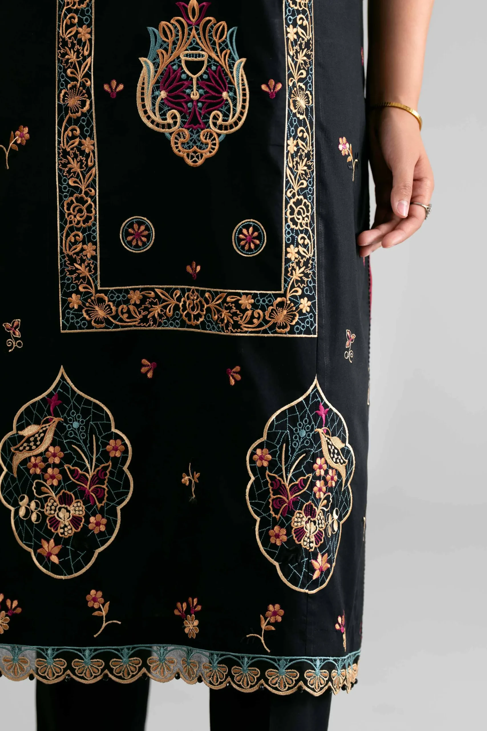 3 Piece - Digital Printed Embroidered Suit - 42601712