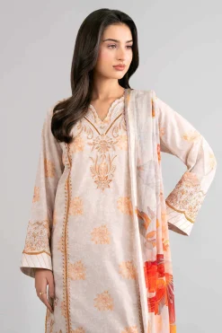 3 Piece - Digital Printed Embroidered Suit - 42601739