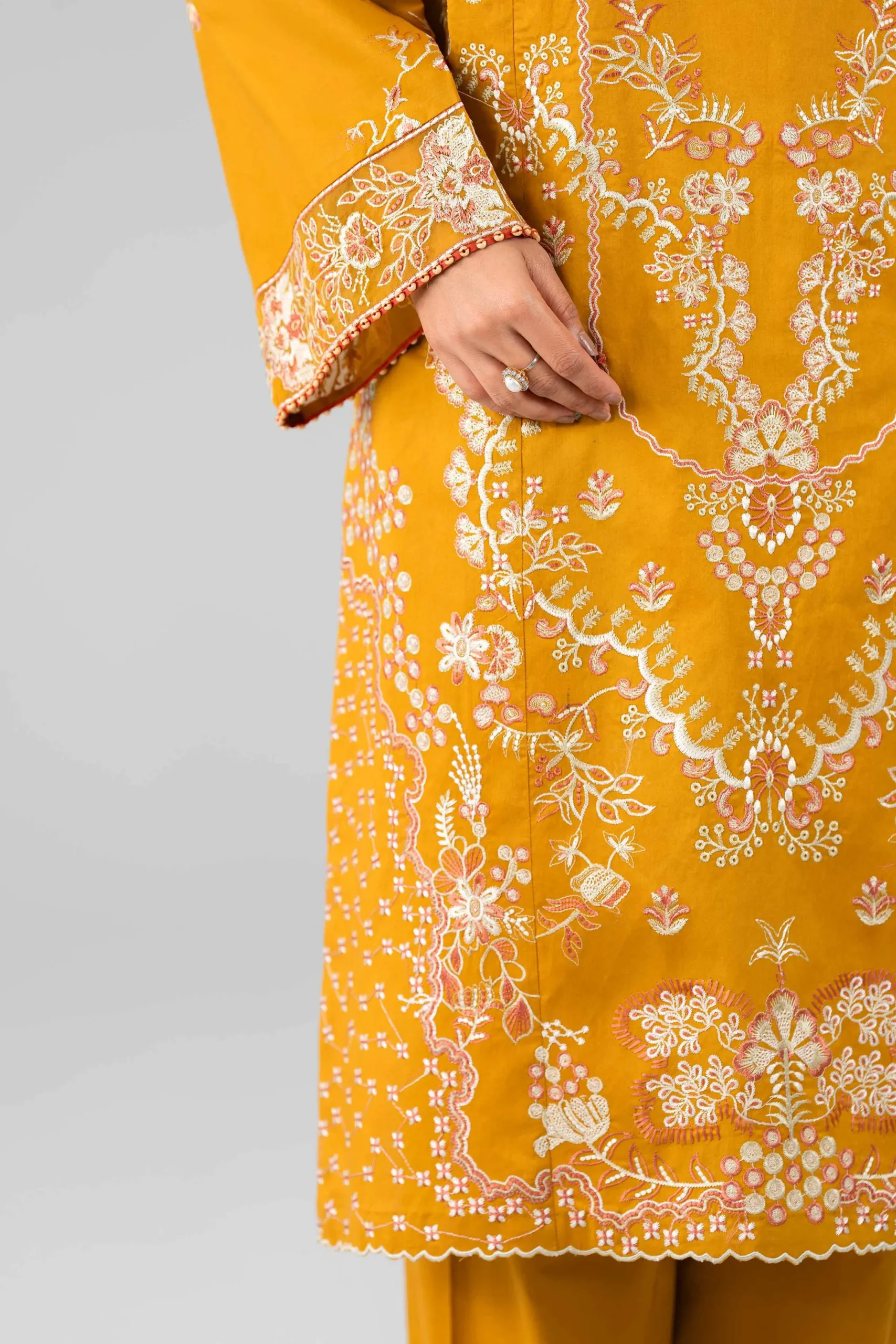 3 Piece - Digital Printed Embroidered Suit - 42601774
