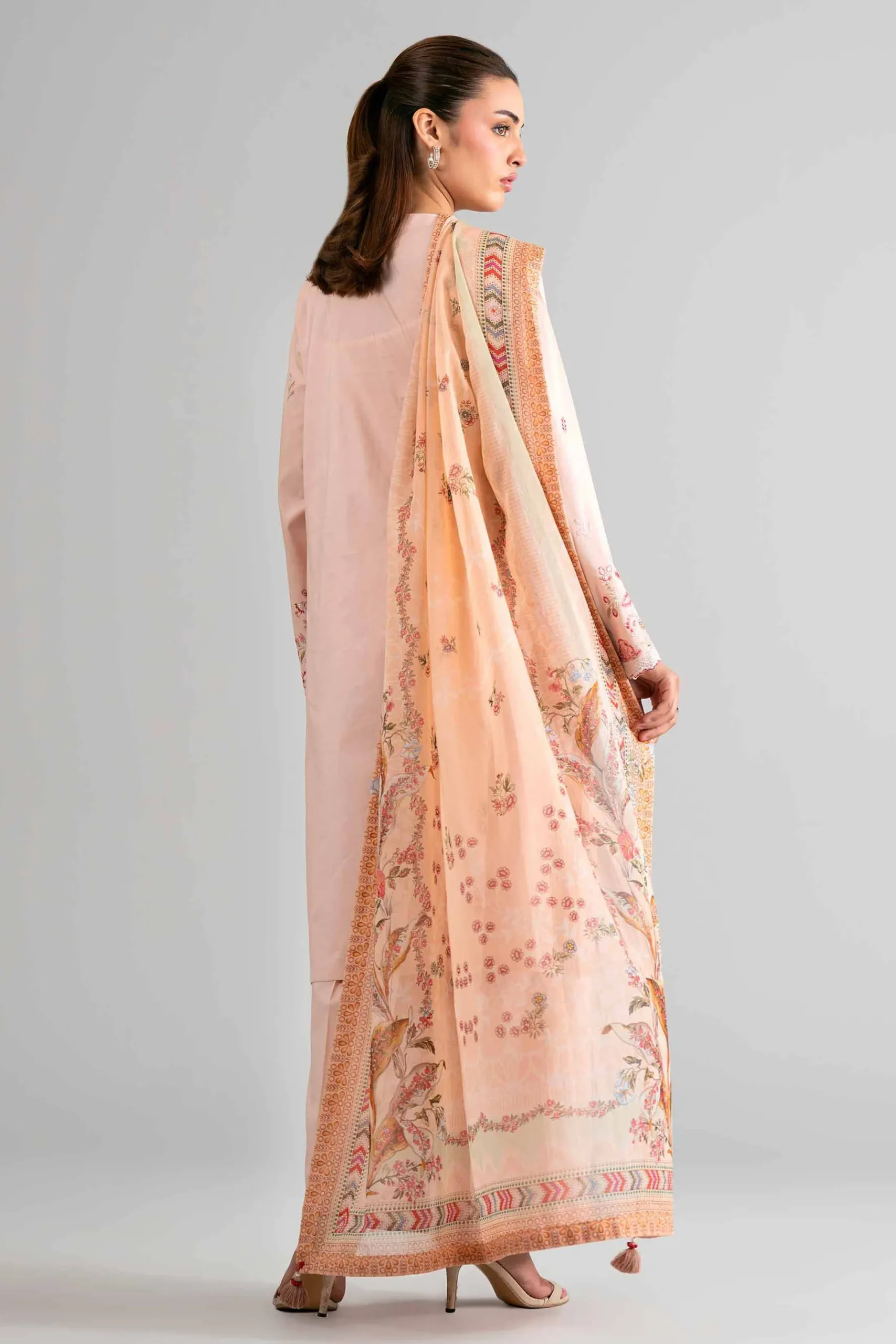 3 Piece - Digital Printed Embroidered Suit - 42601713