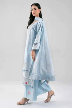 3 Piece - Digital Printed Embroidered Suit - 42601387