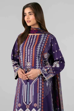 3 Piece - Digital Printed Embroidered Suit - 42601772