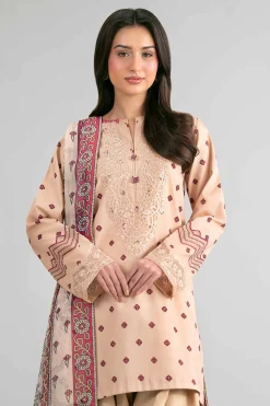 2 Piece - Digital Printed Embroidered Suit - 42601590