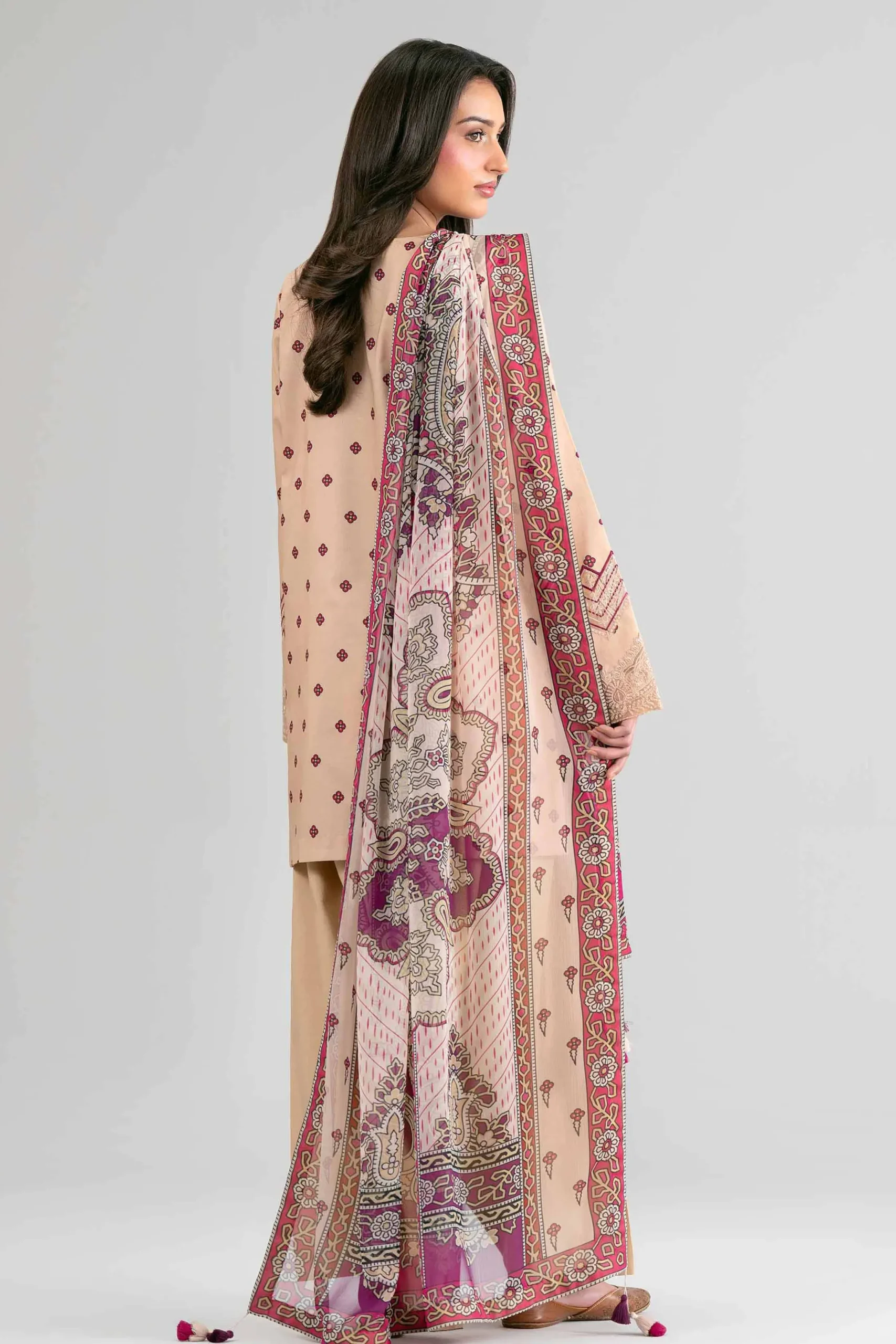 2 Piece - Digital Printed Embroidered Suit - 42601590