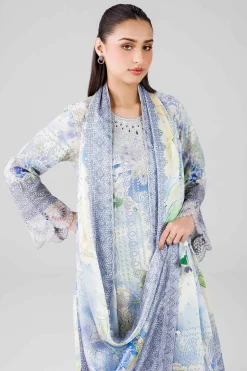 3 Piece - Digital Printed Embroidered Suit - 42601802
