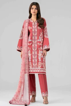 3 Piece - Digital Printed Embroidered Suit - 42601769