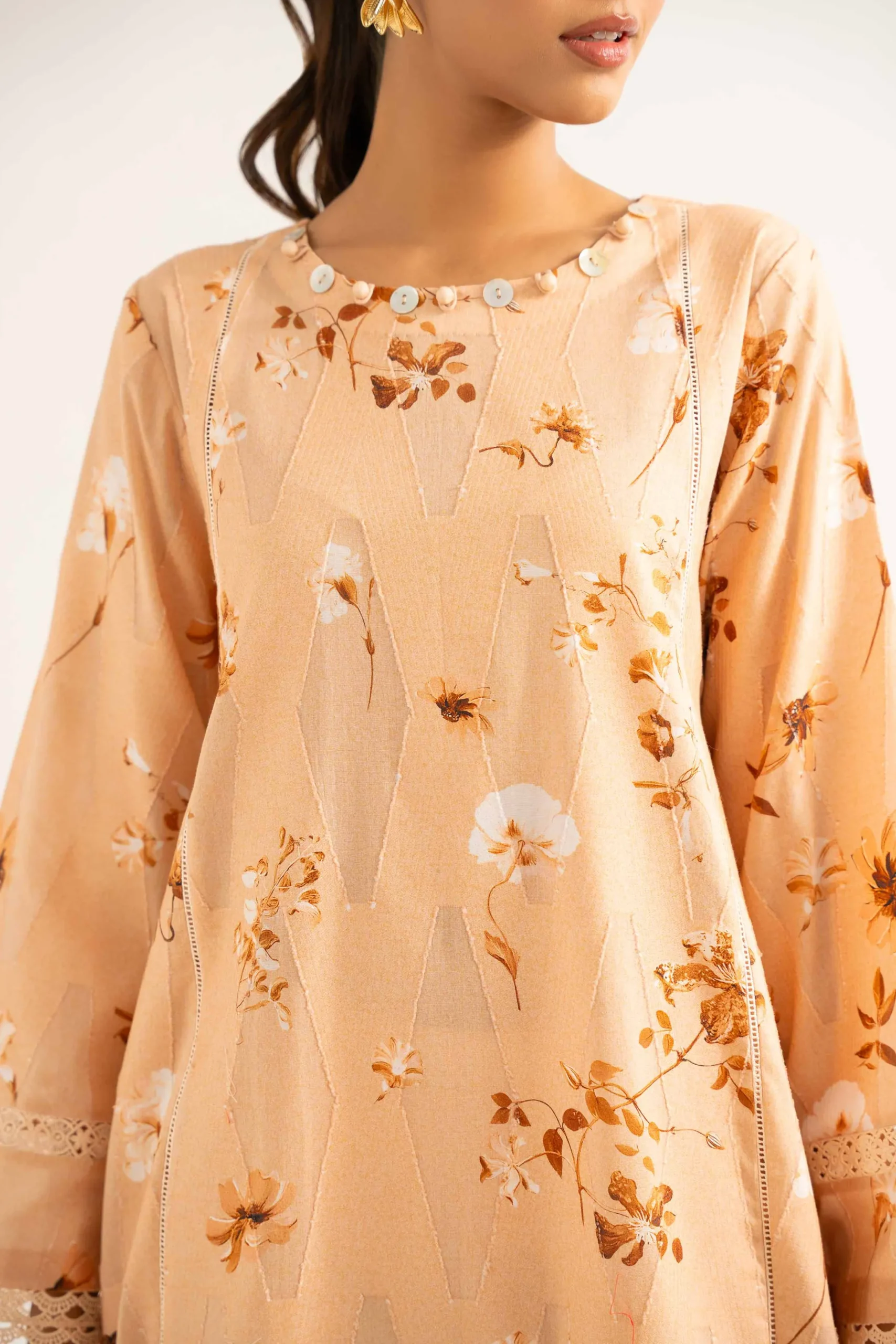 3 Piece - Digital Printed Embroidered Suit - 42502211