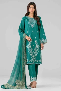 3 Piece - Digital Printed Embroidered Suit - 42601778