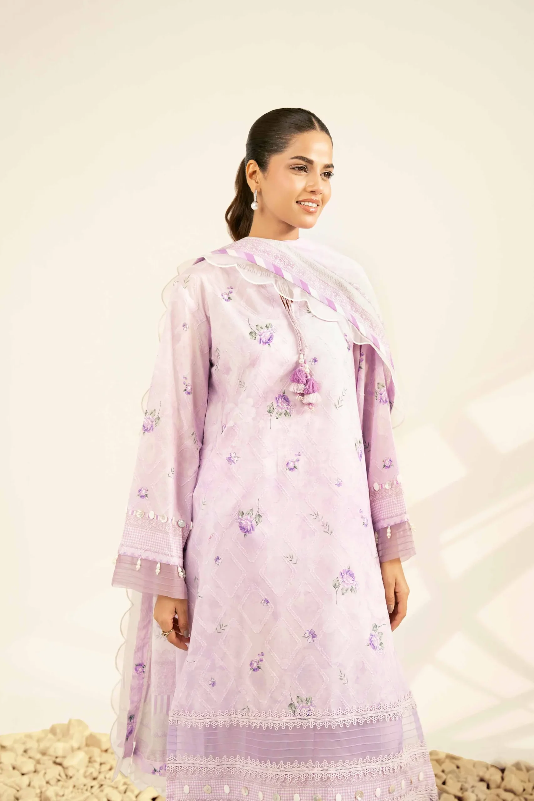 3 Piece - Digital Printed Jacquard Suit - 42502120