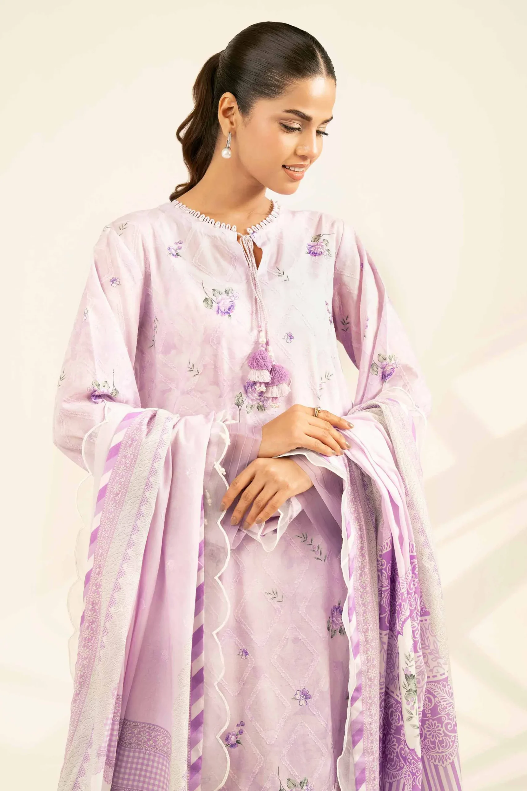 3 Piece - Digital Printed Jacquard Suit - 42502120