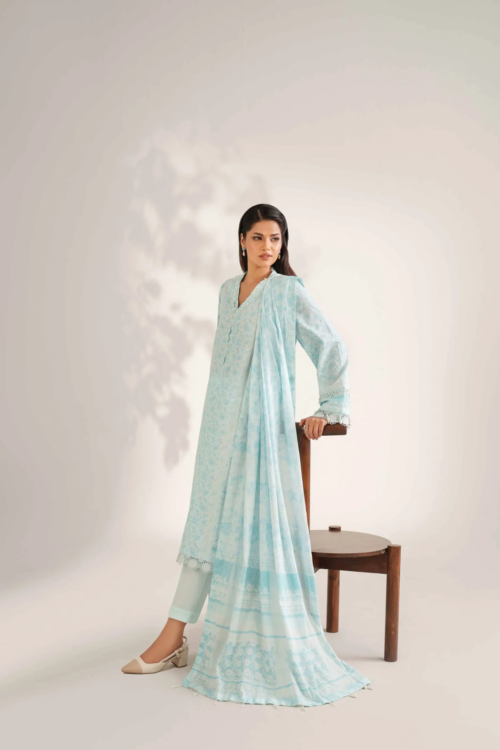 3 Piece - Digital Printed Jacquard Suit - 42502119
