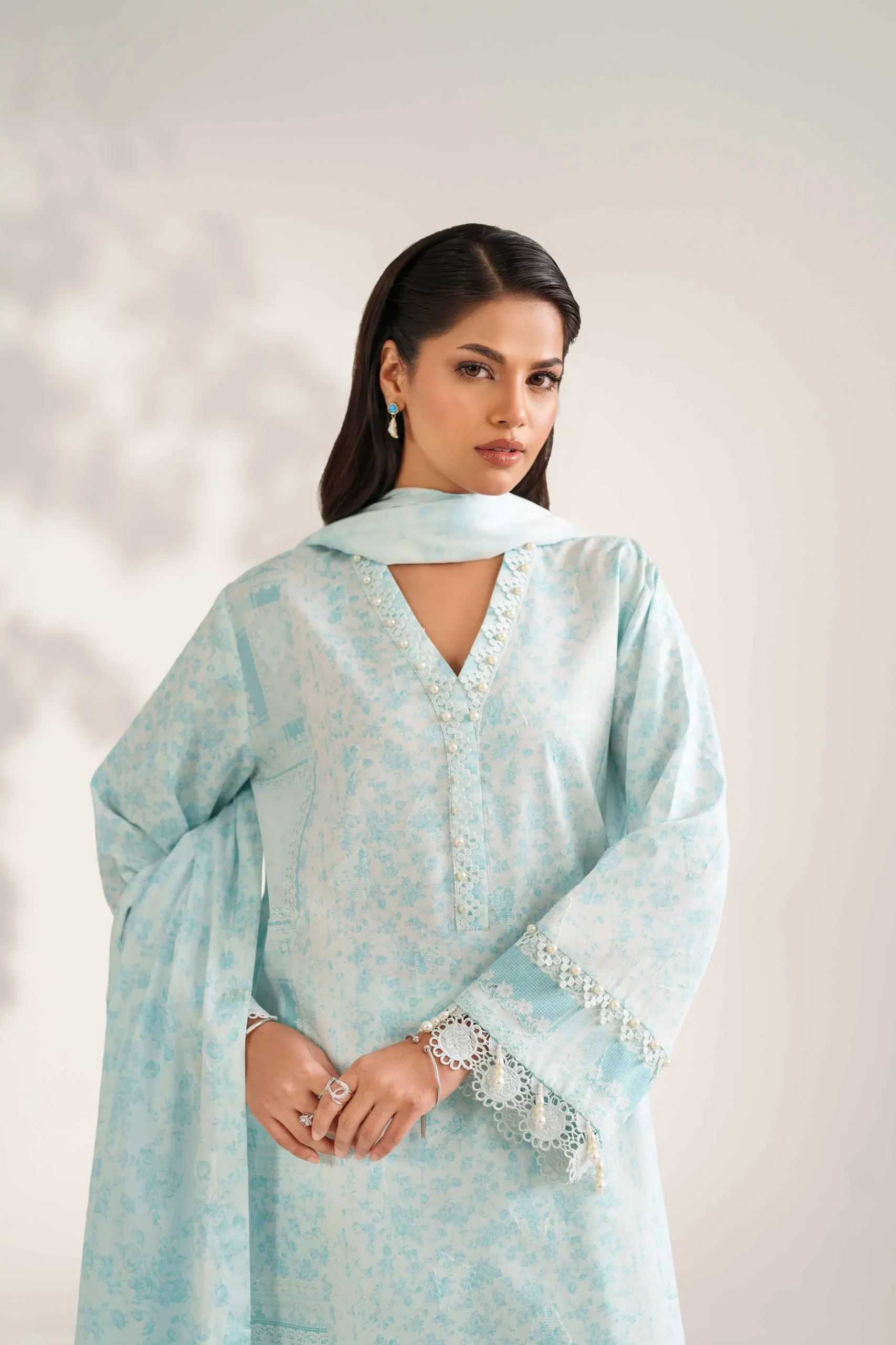 3 Piece - Digital Printed Jacquard Suit - 42502119