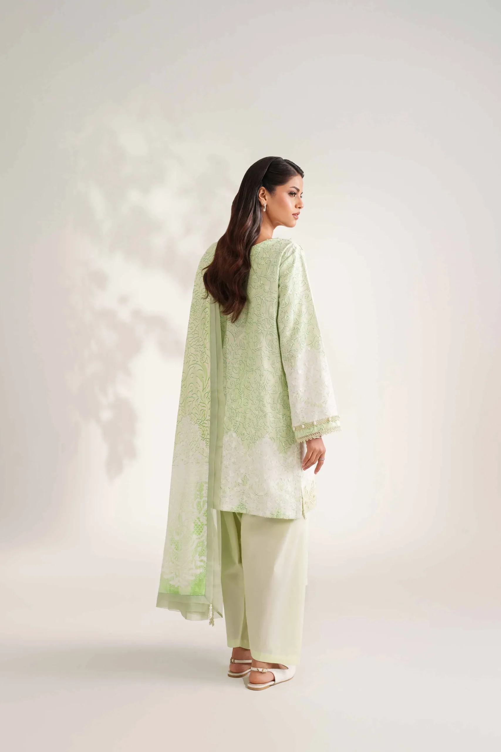 3 Piece - Digital Printed Jacquard Suit - 42502123