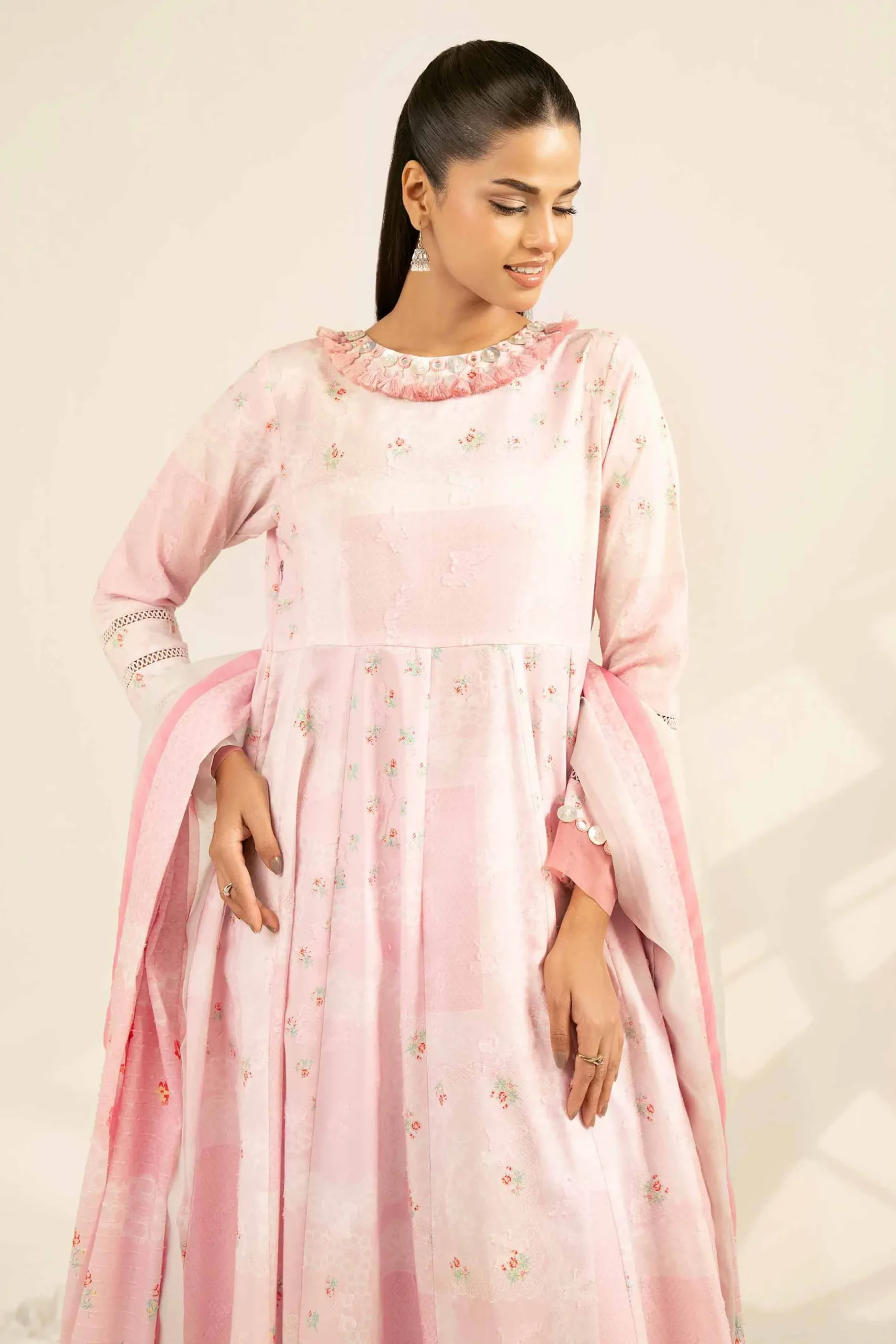 3 Piece - Digital Printed Jacquard Suit - 42502116