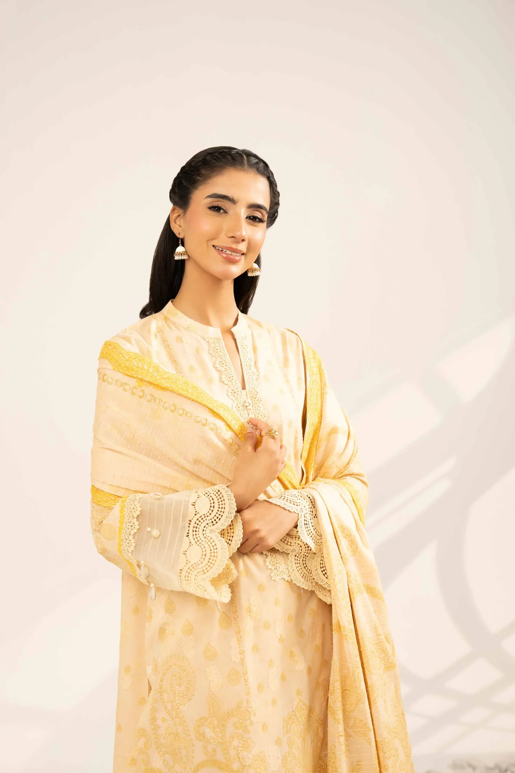 3 Piece - Digital Printed Jacquard Suit - 42502121