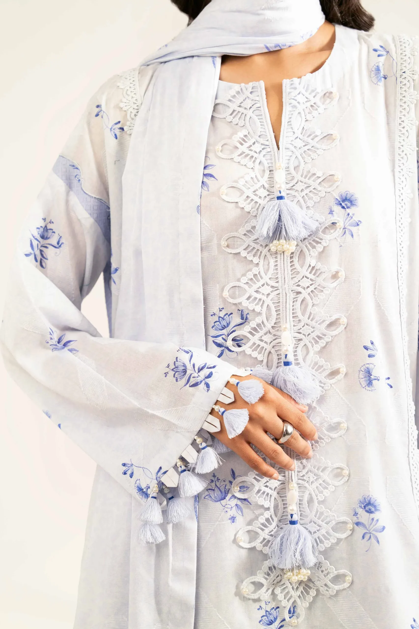 3 Piece - Digital Printed Jacquard Suit - 42502122