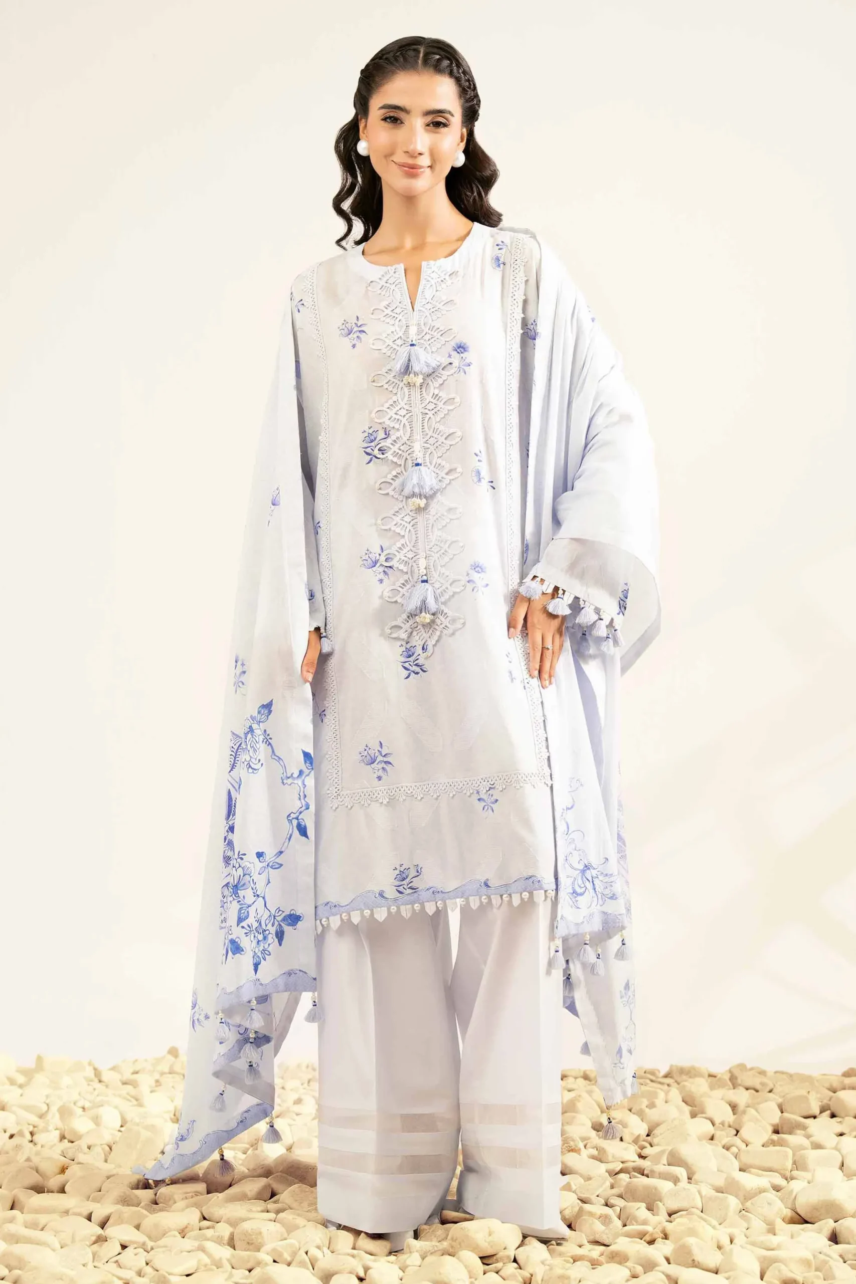 3 Piece - Digital Printed Jacquard Suit - 42502122