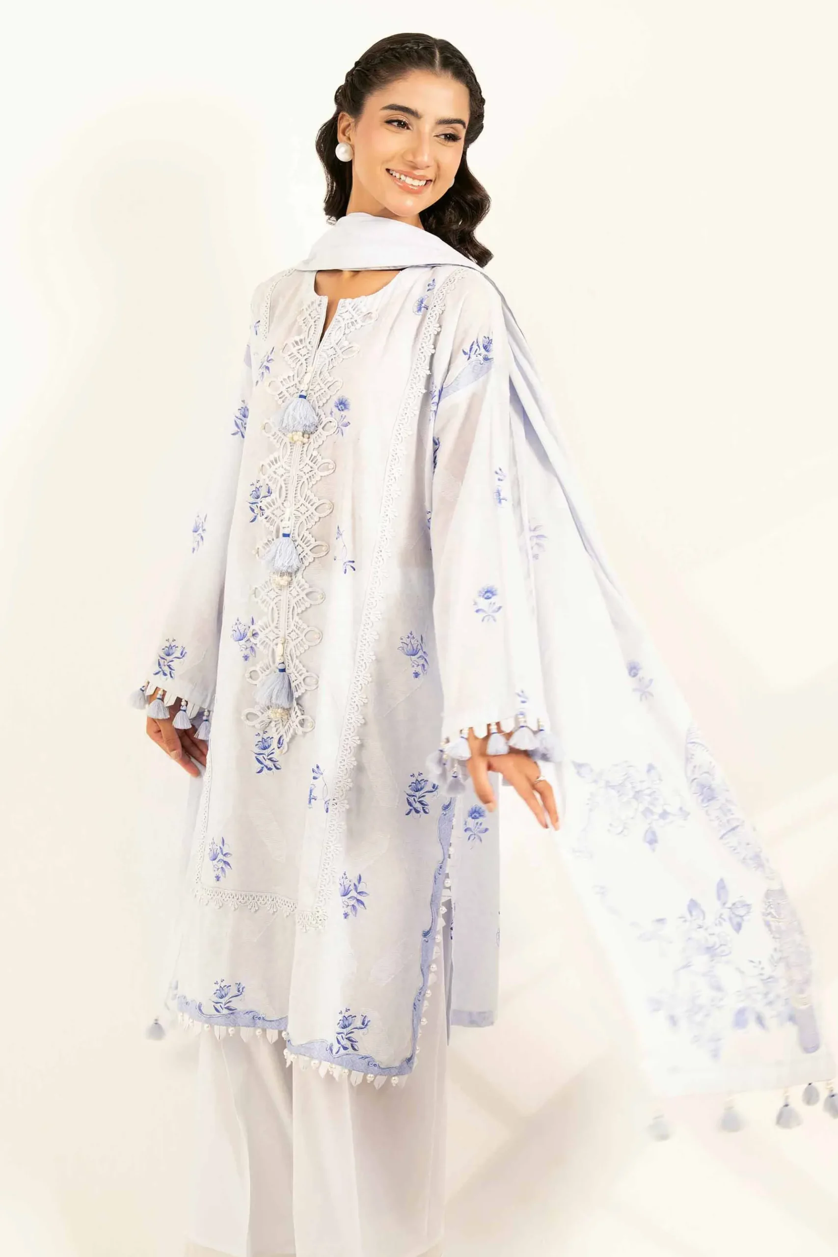 3 Piece - Digital Printed Jacquard Suit - 42502122