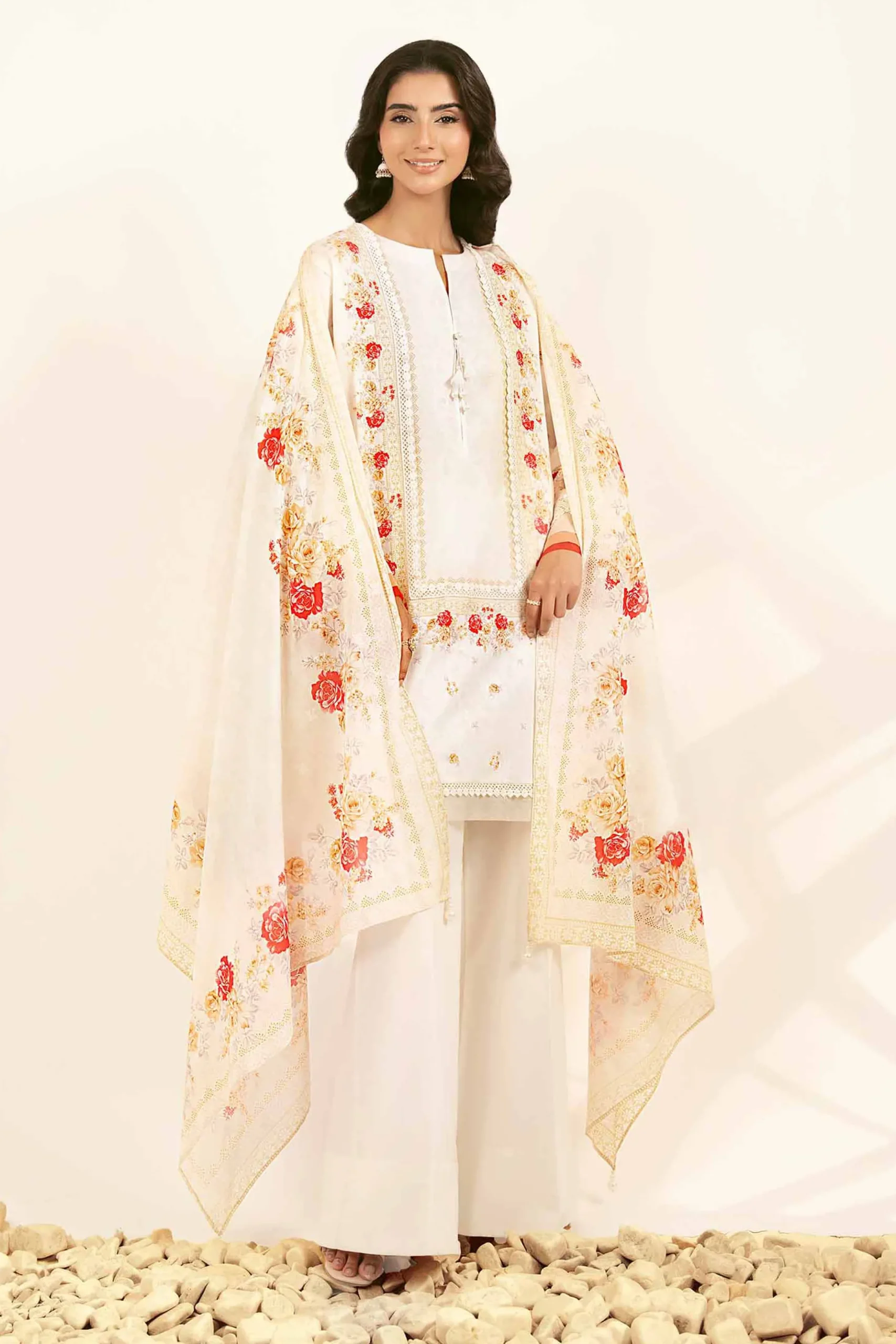 3 Piece - Digital Printed Jacquard Suit - 42502117