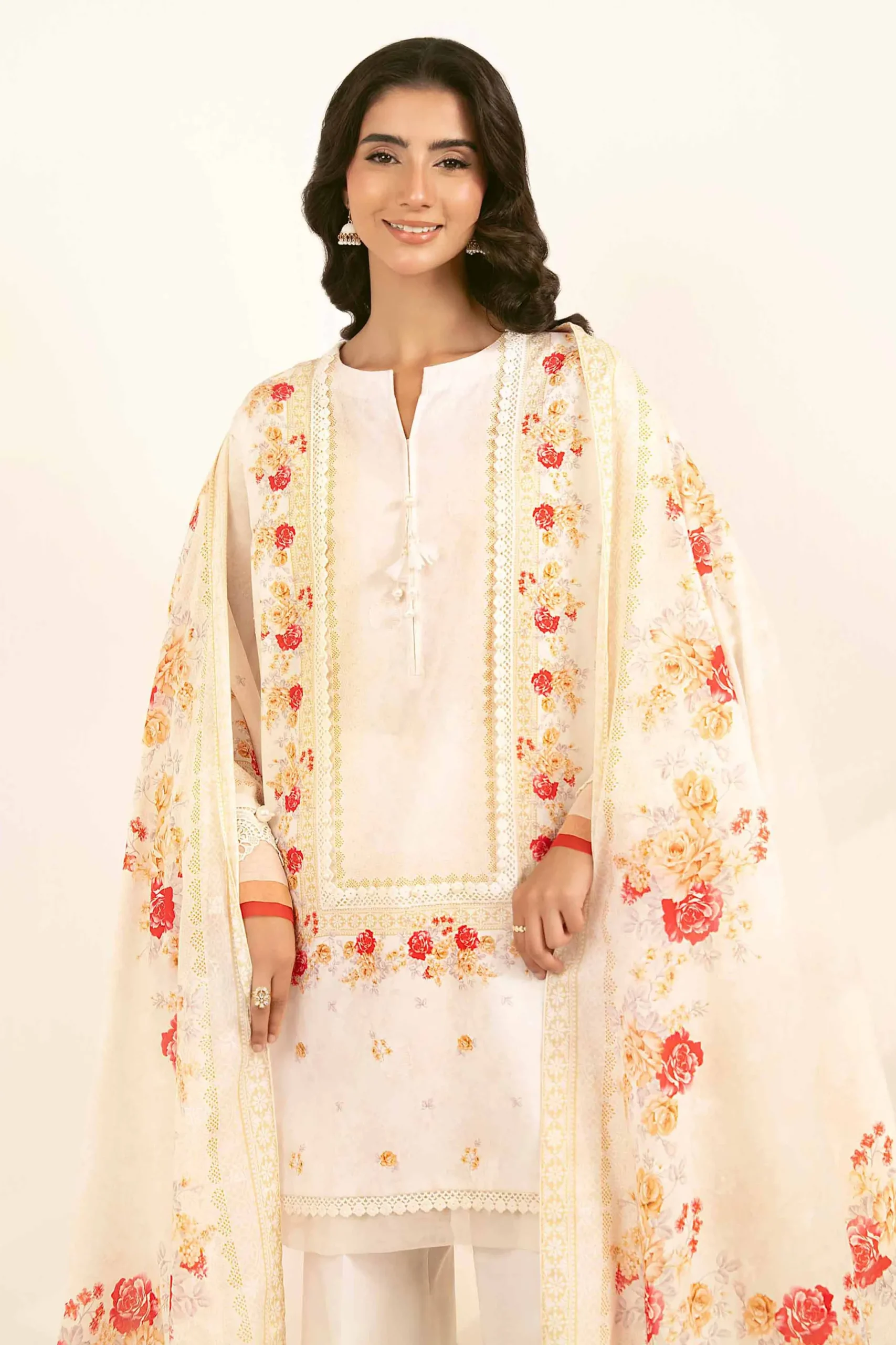3 Piece - Digital Printed Jacquard Suit - 42502117