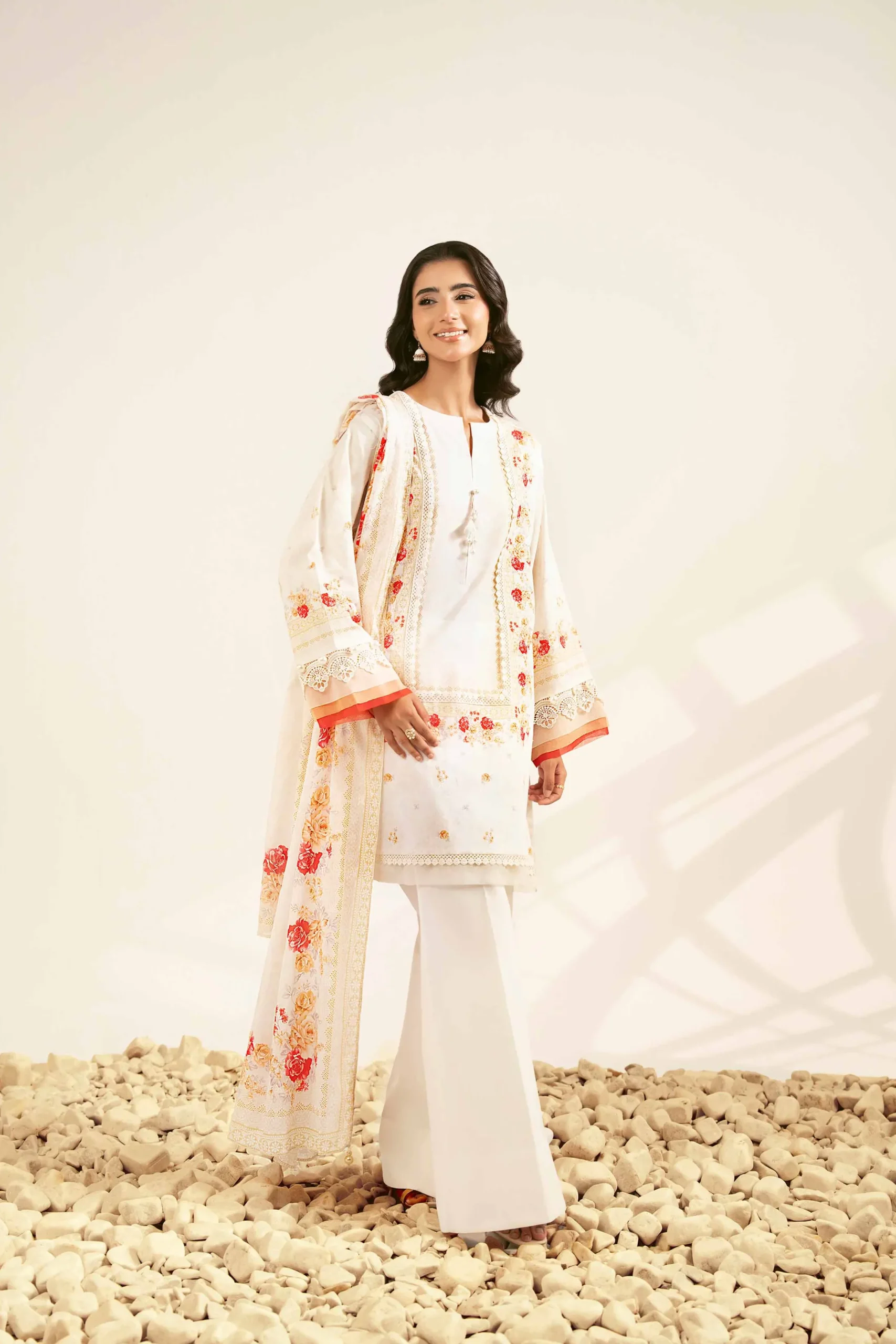 3 Piece - Digital Printed Jacquard Suit - 42502117