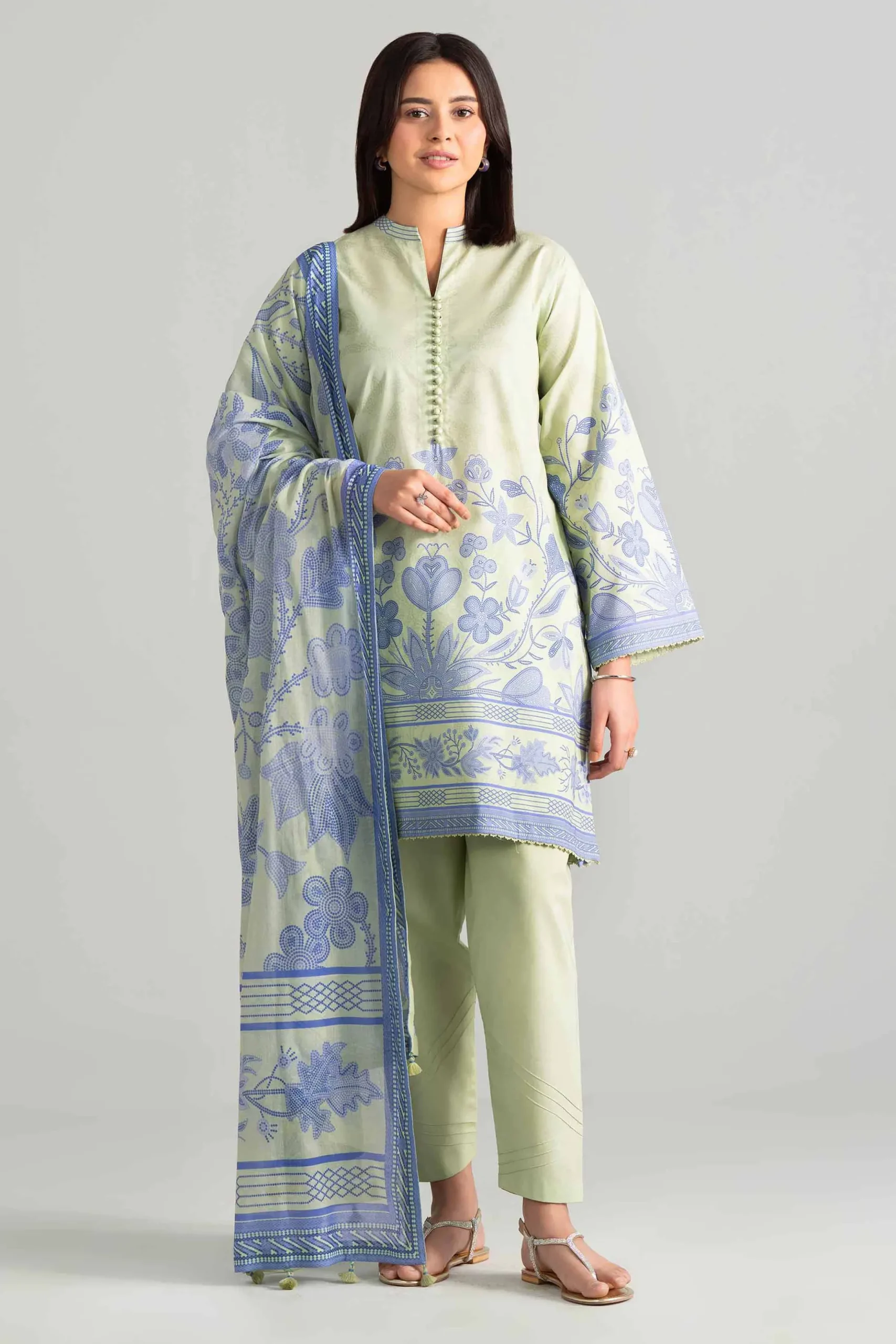 3 Piece - Digital Printed Suit - 42601846