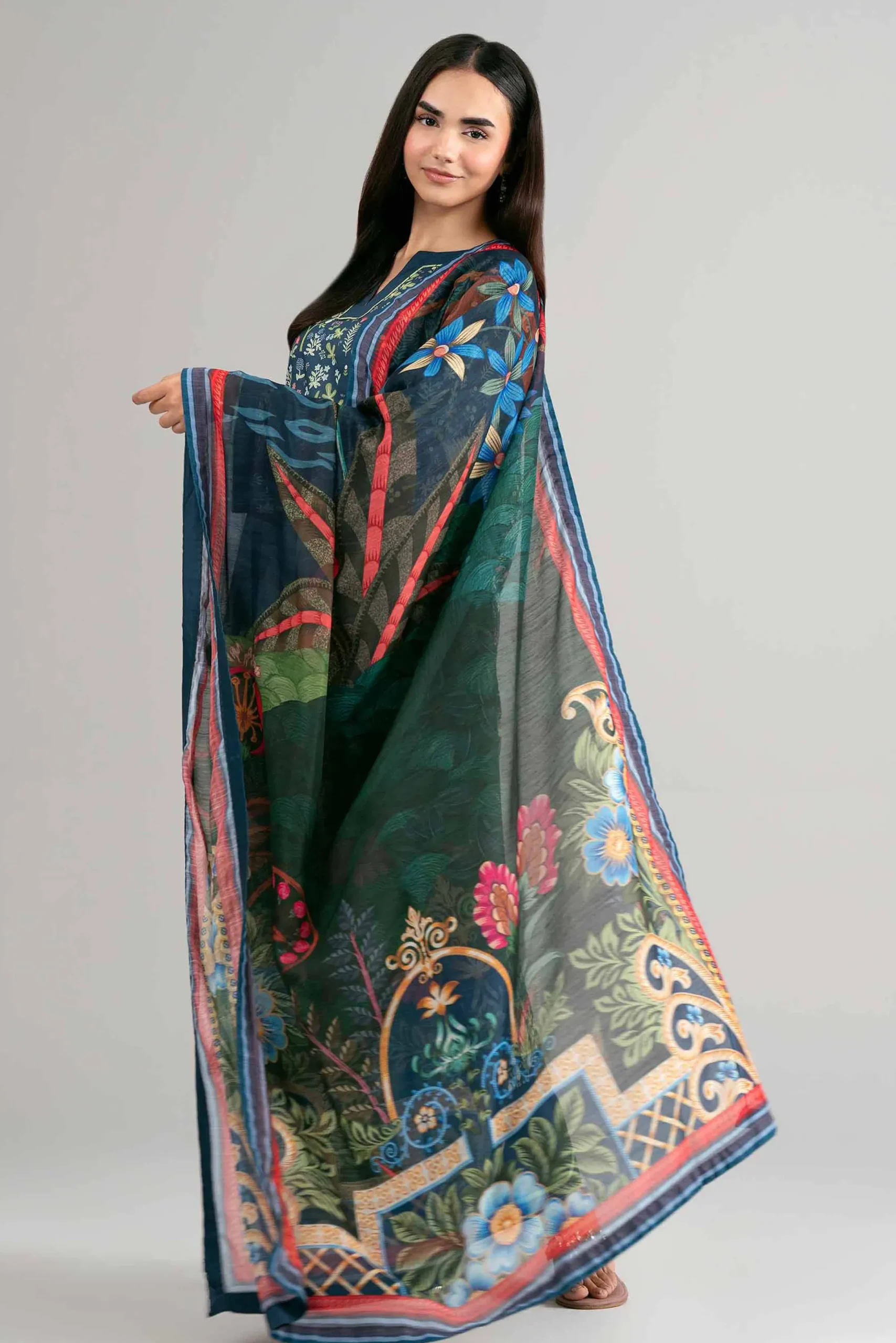 3 Piece - Digital Printed Suit - 42601495