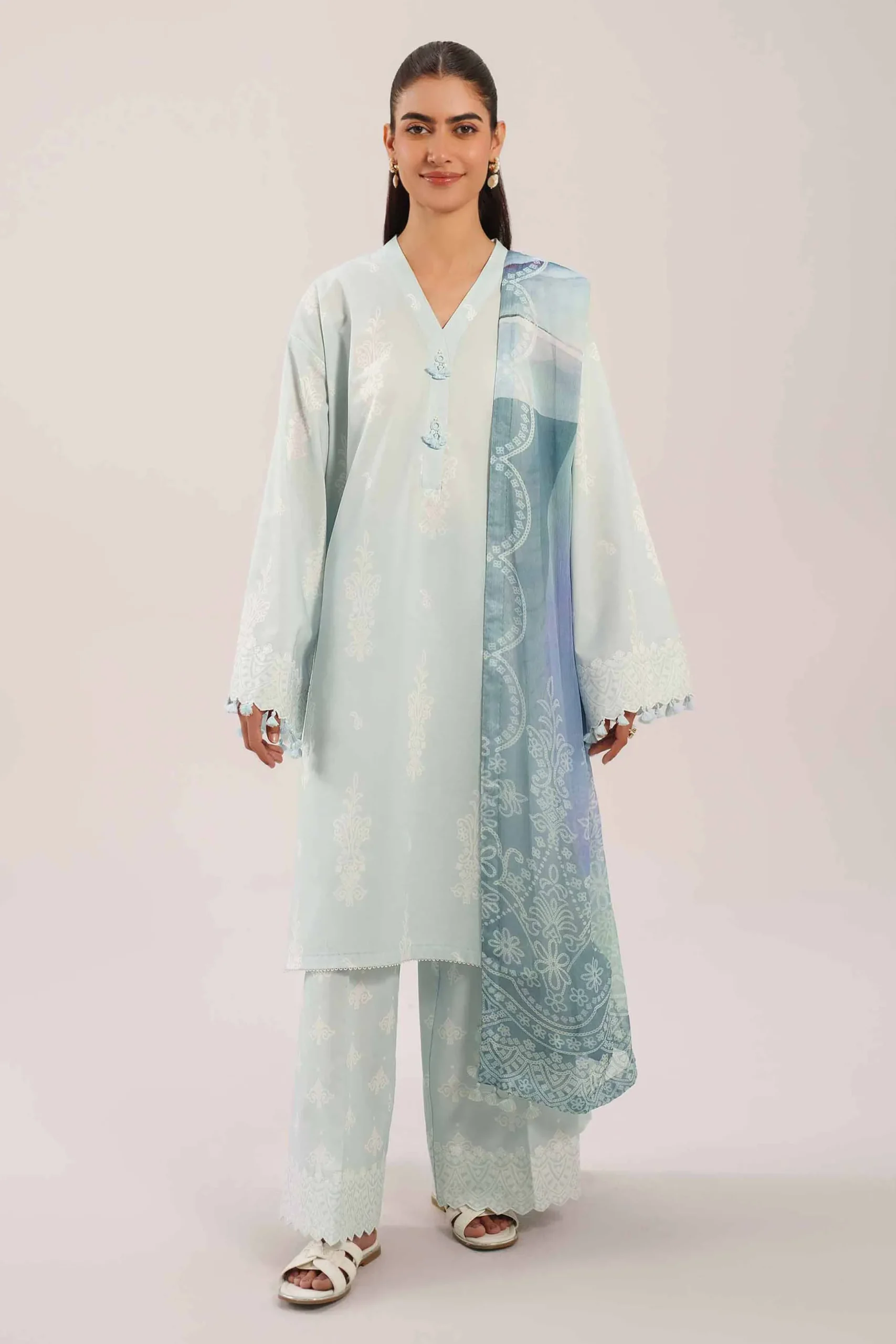 3 Piece - Digital Printed Suit - 42601258