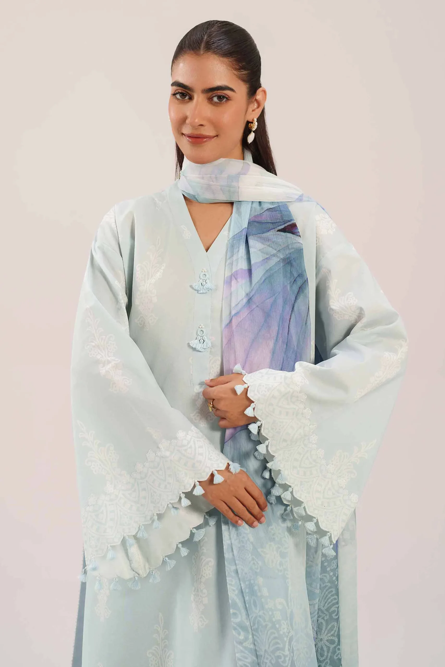 3 Piece - Digital Printed Suit - 42601258