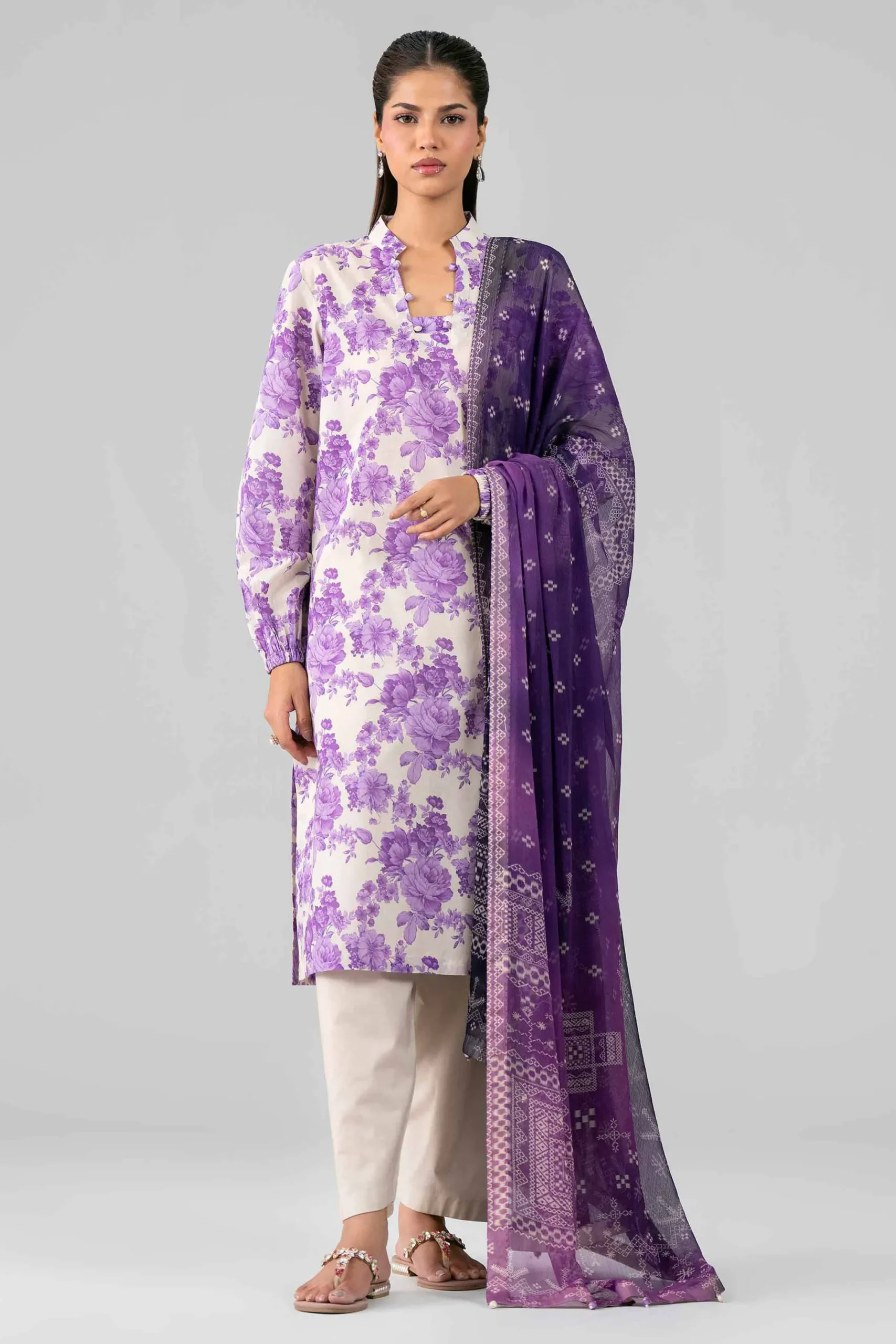 3 Piece - Digital Printed Suit - 42601766