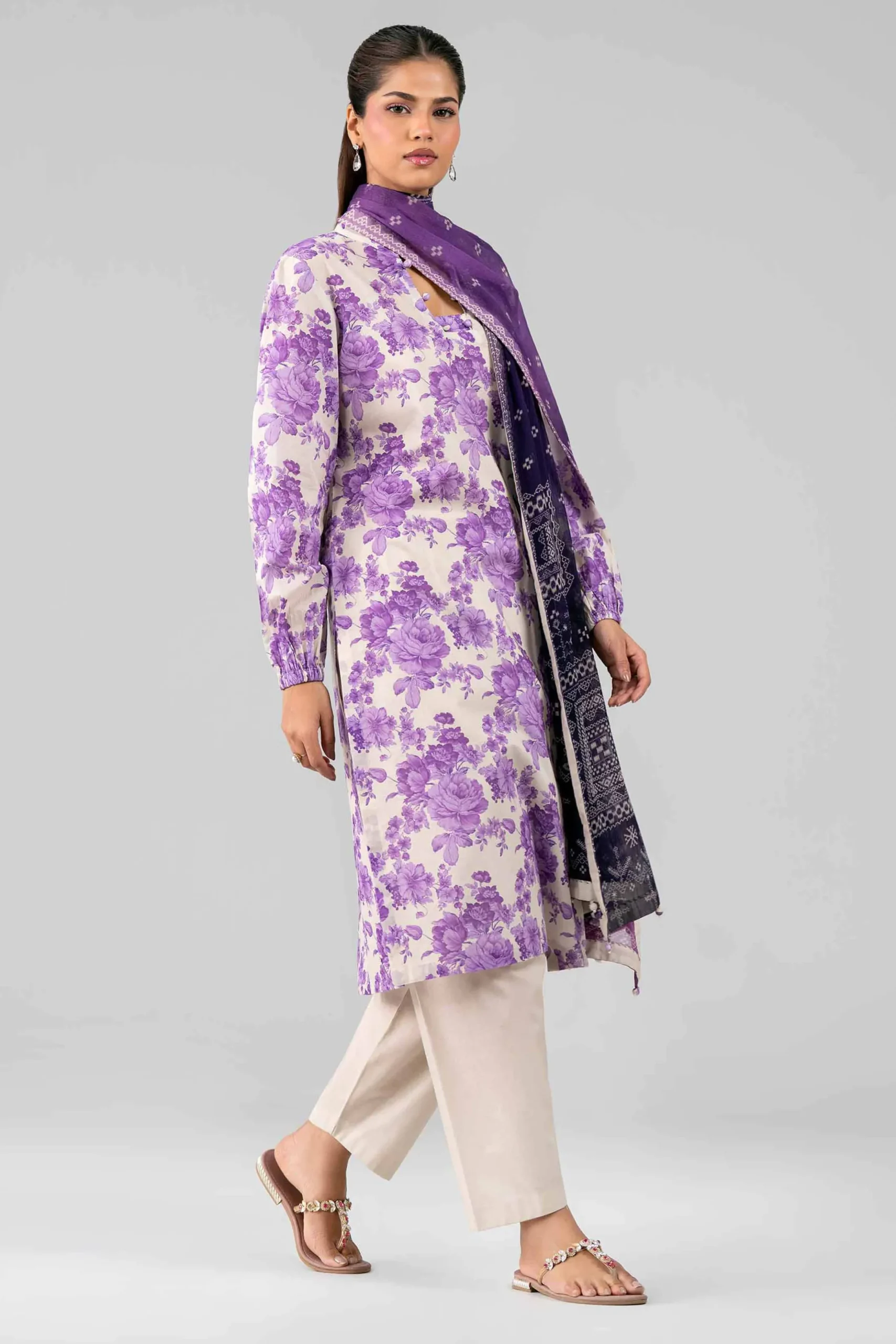 3 Piece - Digital Printed Suit - 42601766