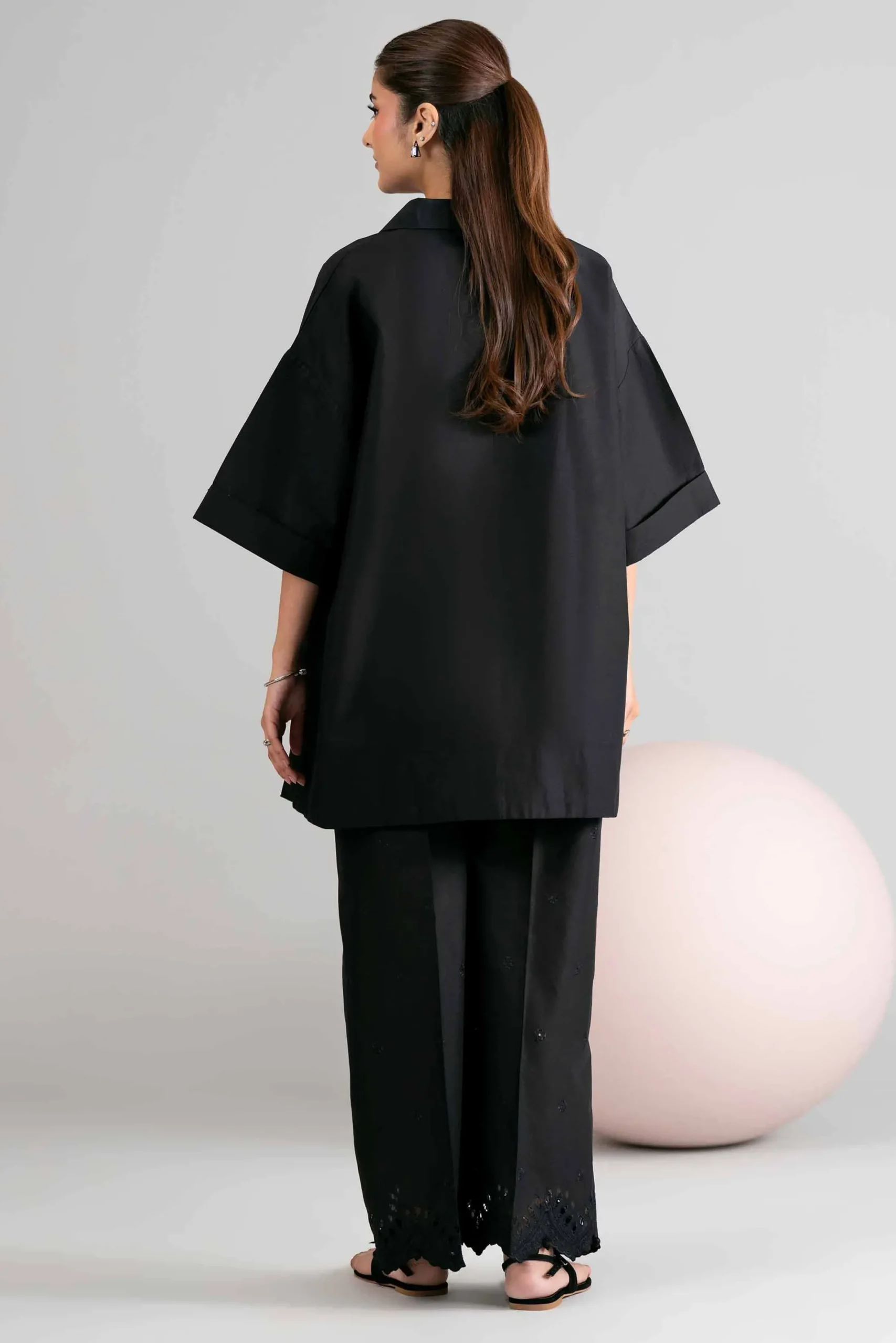 1 Piece - Dyed Embroidered Loose Fabric - 42602508