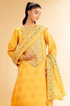 3 Piece - Dyed Embroidered Suit - 42501100