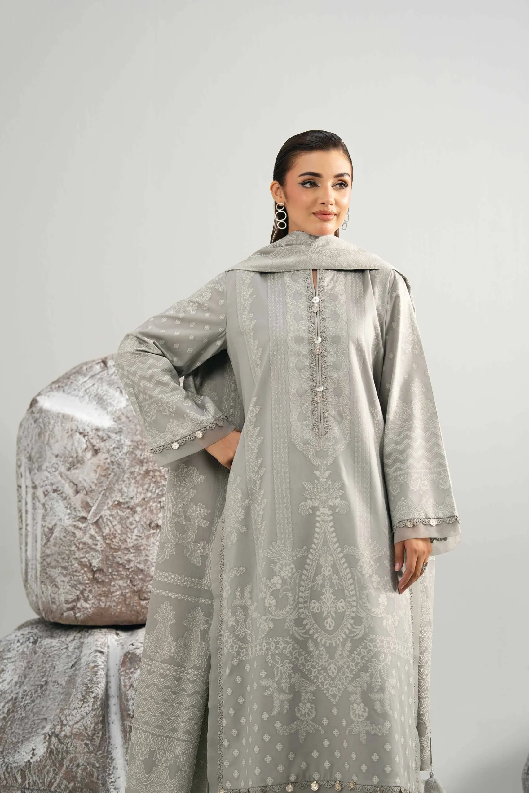 3 Piece - Dyed Jacquard Suit - 42502043