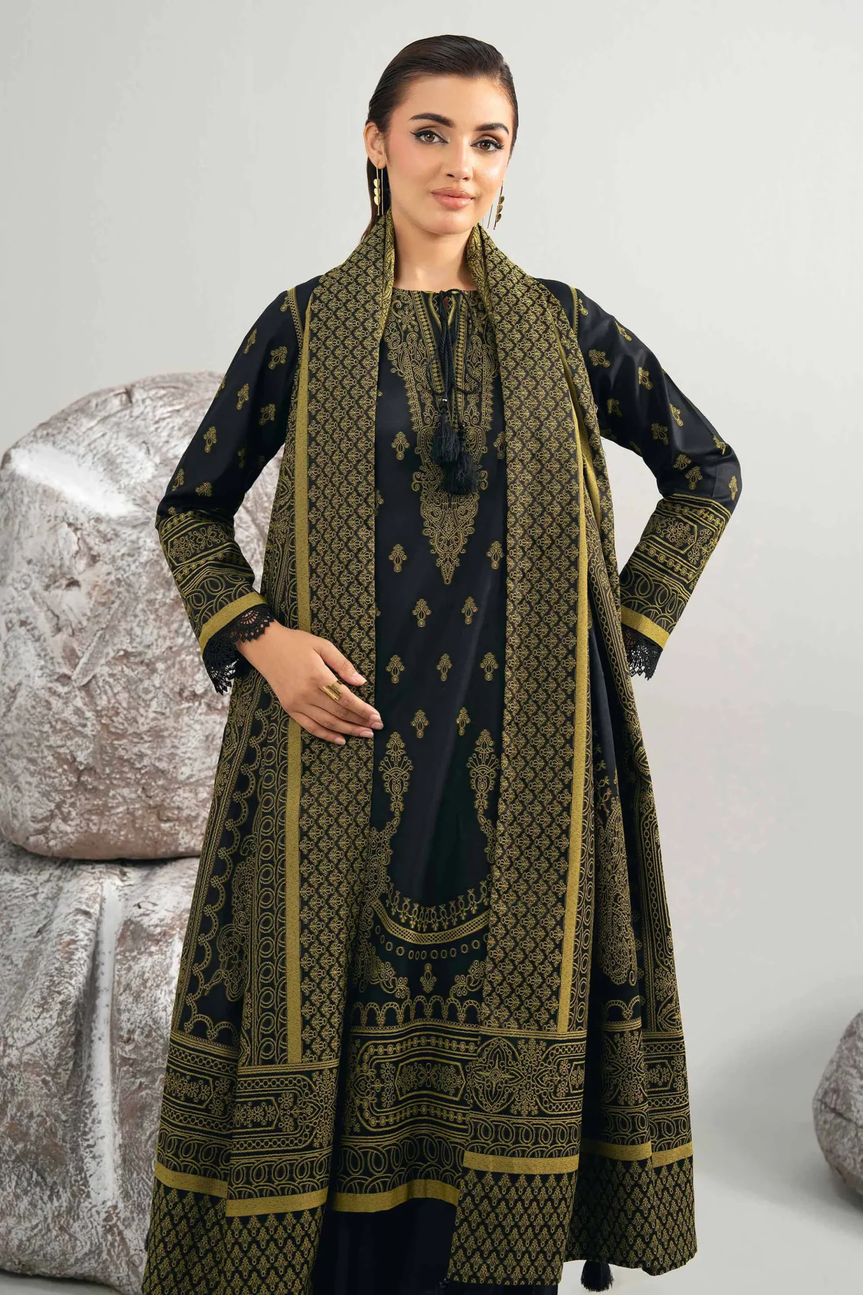 3 Piece - Dyed Jacquard Suit - 42502039