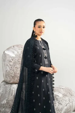 3 Piece - Dyed Printed Embroidered Suit - 42502027