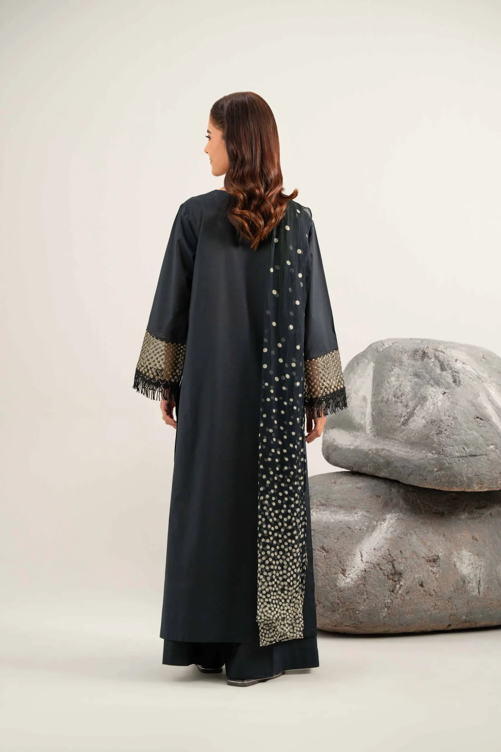 3 Piece - Dyed Printed Embroidered Suit - 42502025