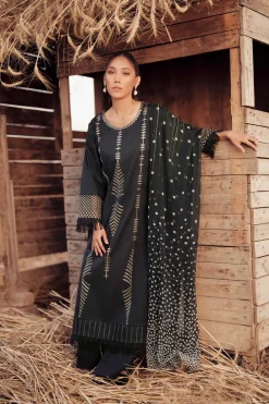 3 Piece - Dyed Printed Embroidered Suit - 42502025