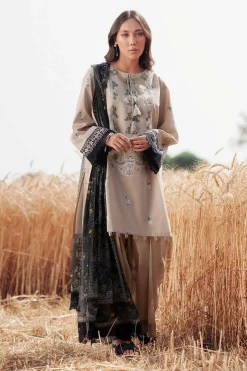3 Piece - Dyed Printed Embroidered Suit - 42502024