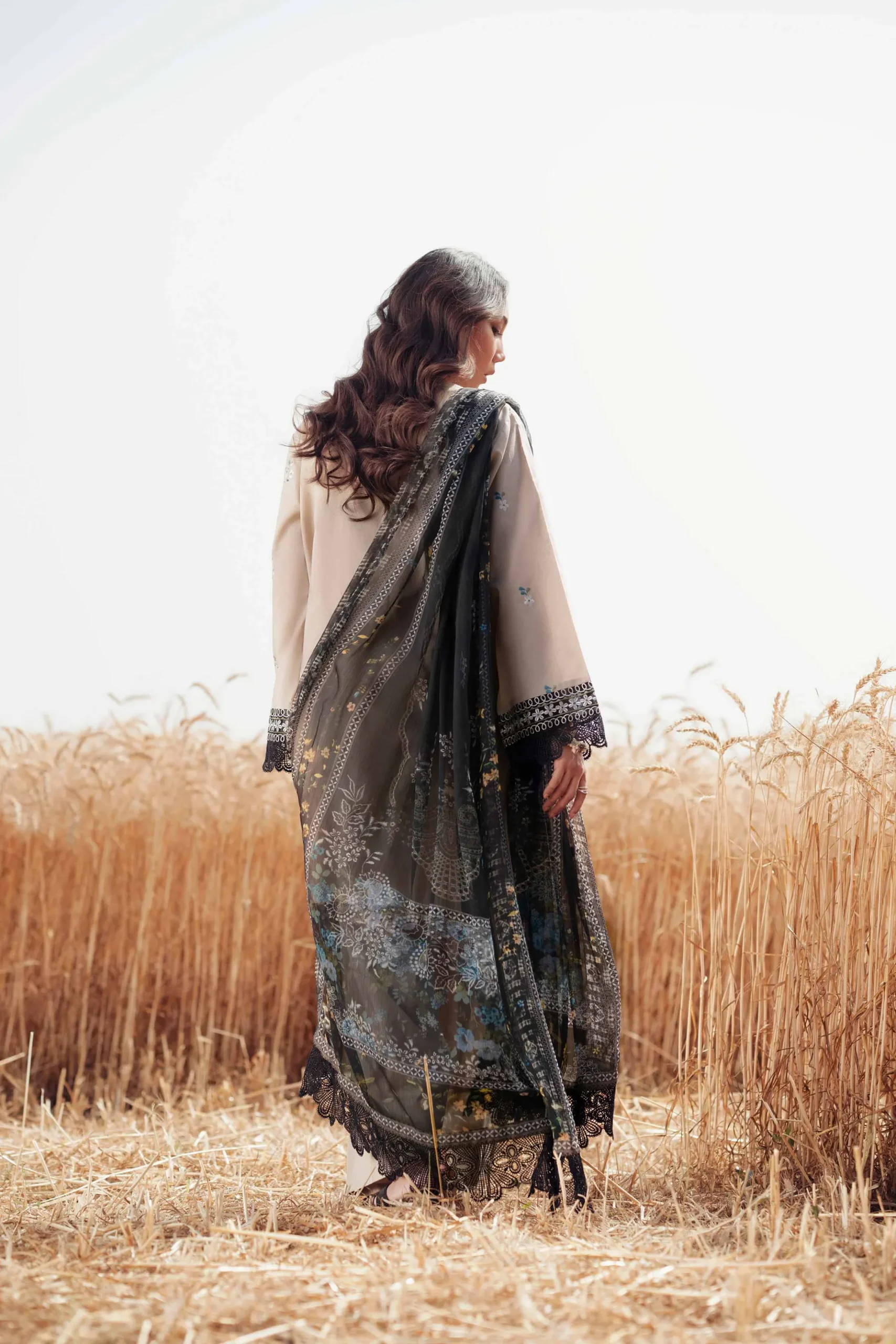 3 Piece - Dyed Printed Embroidered Suit - 42502024