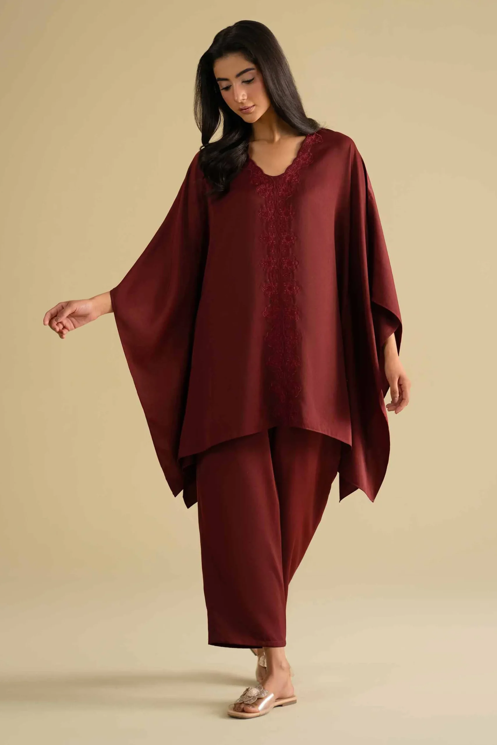 2 Piece - Embroidered Loungewear - KLS26-09