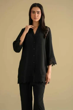 2 Piece - Embroidered Loungewear - KLS26-08