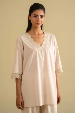 2 Piece - Embroidered Loungewear - KLS26-07