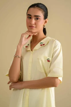 2 Piece - Embroidered Loungewear - KLS26-06