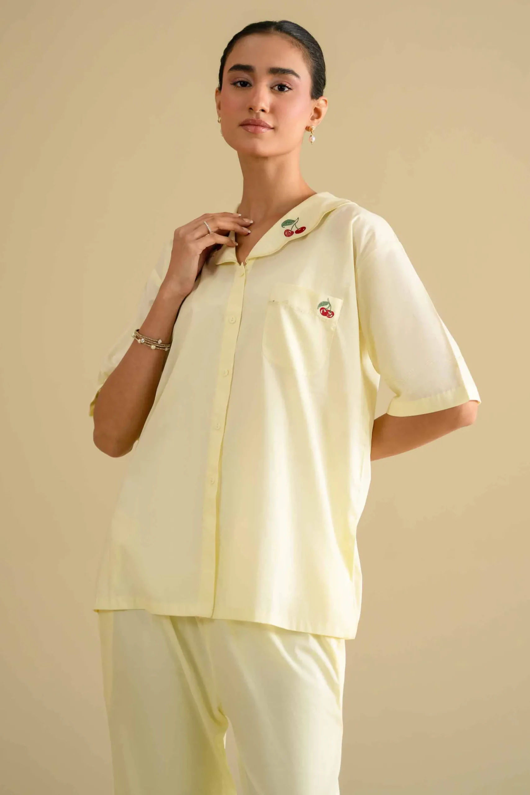2 Piece - Embroidered Loungewear - KLS26-06