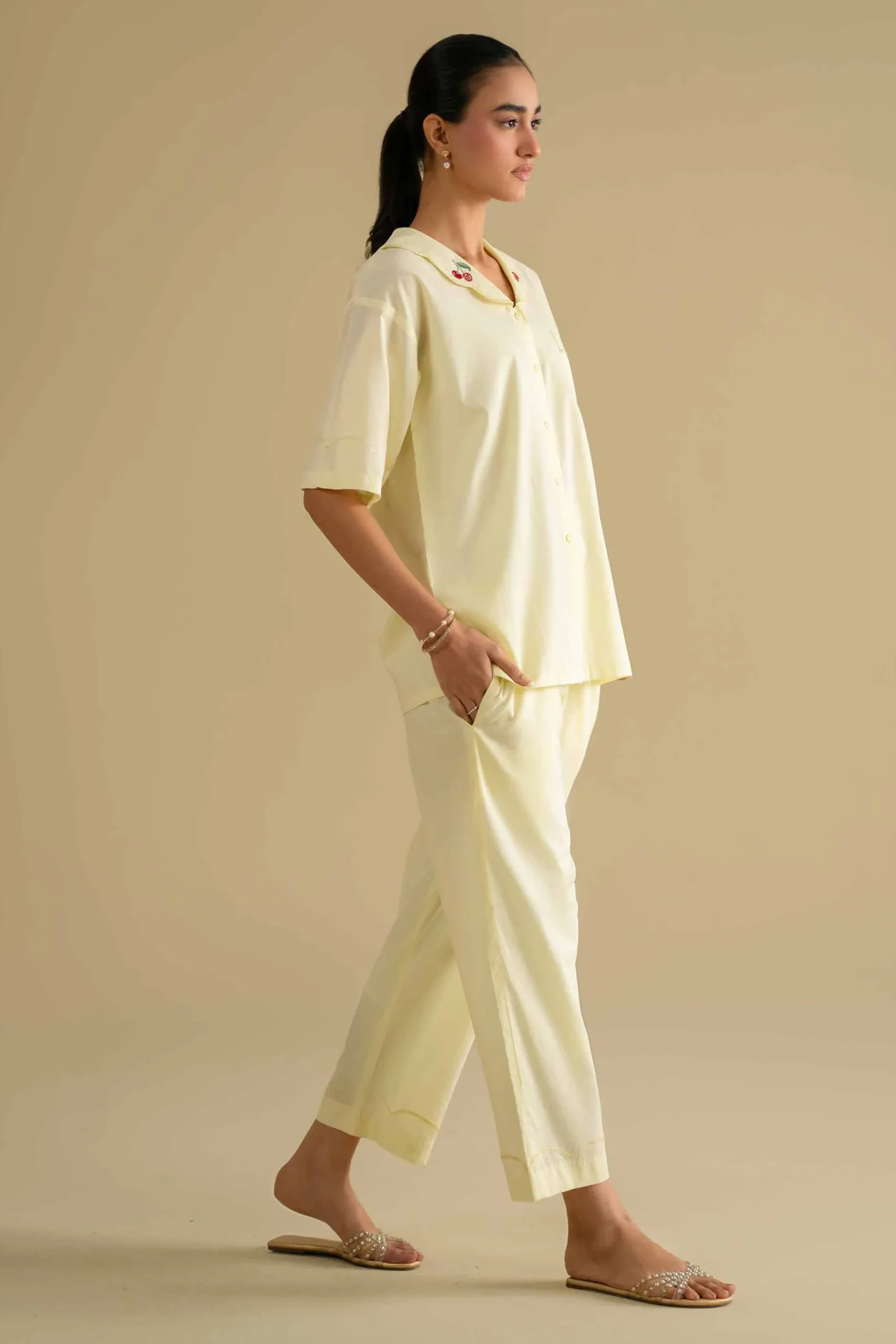 2 Piece - Embroidered Loungewear - KLS26-06