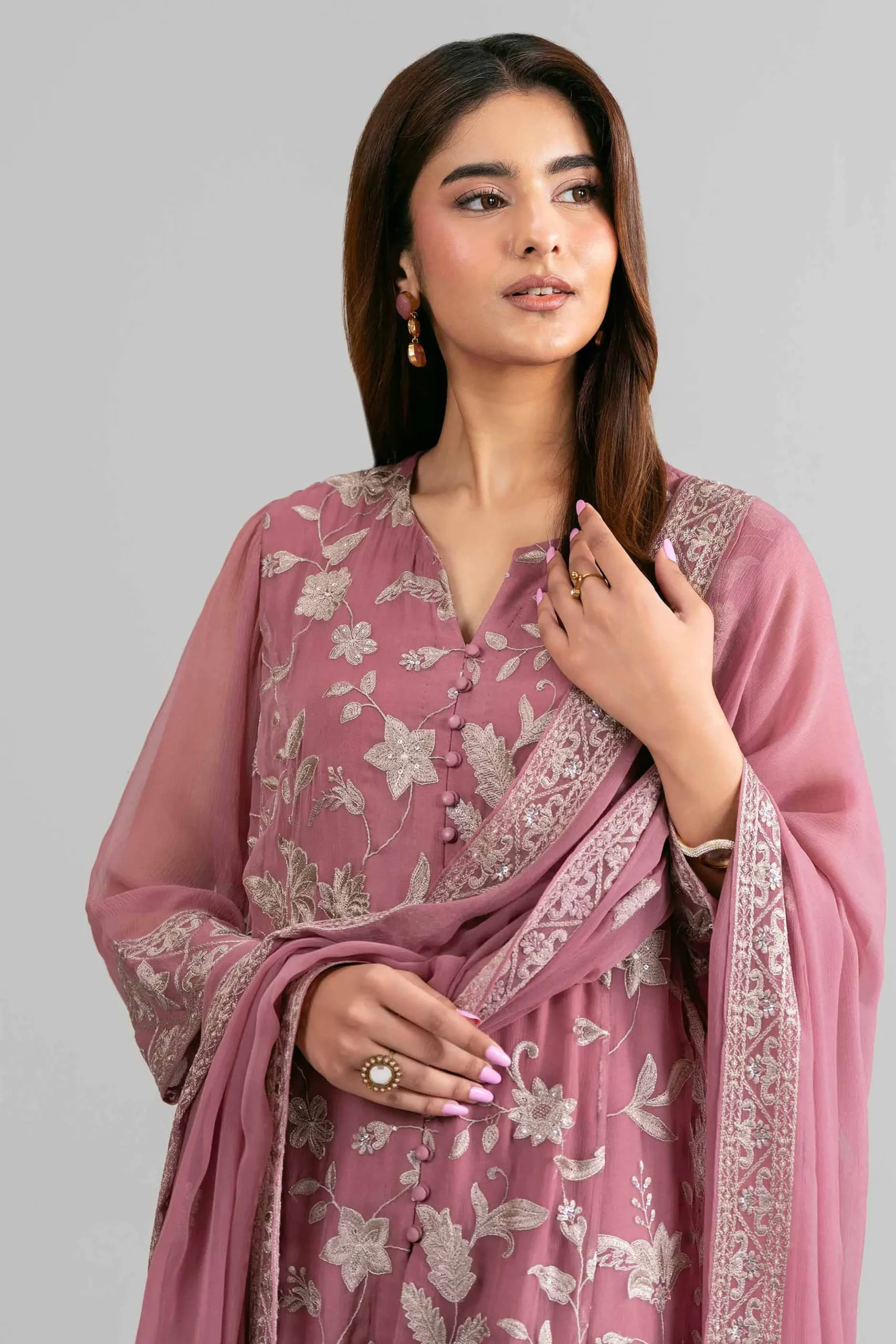 3 Piece - Embroidered Suit - 42619942